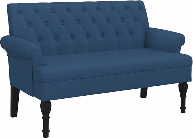 Panca con Schienale Blu 120x62x75,5 cm in Tessuto CFW6267778