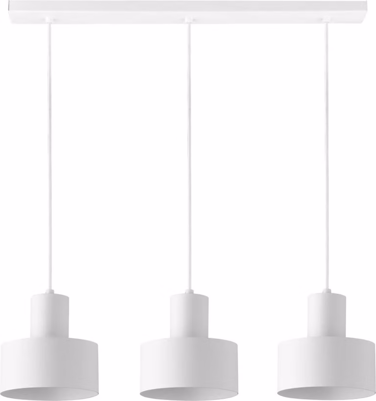 Lampada a sospensione tripla minimalista bianca decorativa per soggiorno Rif 3xE27 15W Sigma Lighting