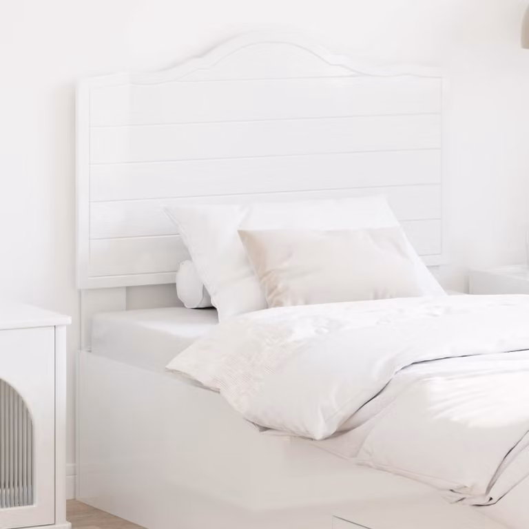 Testiera per letto moderna vidaXL in legno ingegnerizzato bianco lucido