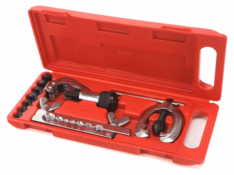 Kit di utensili per svasatura, tagliatubi per tubi freno per auto, con 7 matrici ,set flangiatubo cono eccentrico, bordatubi, per tubazioni freno auto