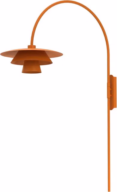 Applique Plato Luminex arancione in metallo con attacco E27
