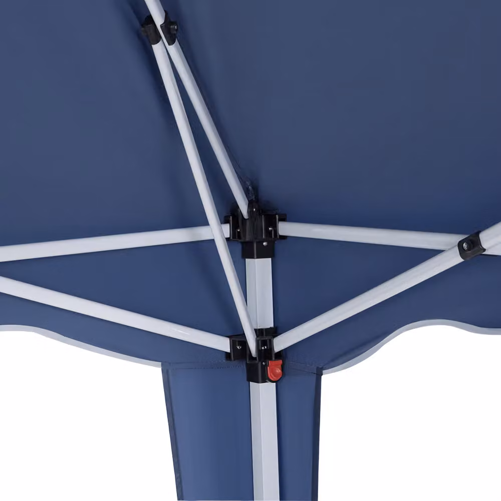 Gazebo pieghevole Capri Casaria blu con 4 pareti laterali L: 300 cm, P: 300 cm, H: 250 cm – 2