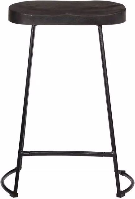 Sgabelli da Bar 2 pz Neri 45x40x62 cm Legno Massello di Mango 4013528