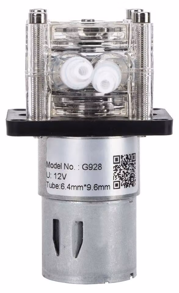 Pompa peristaltica a 12V, portata 500 ml/min, con alloggiamento per scheda