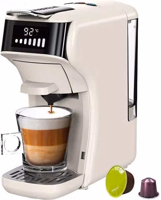Macchina da Caffè Multifunzionale HiBREW H1B 6 in 1 Beige per Nespresso, Dolce Gusto, ESE e Caffè Macinato – 1