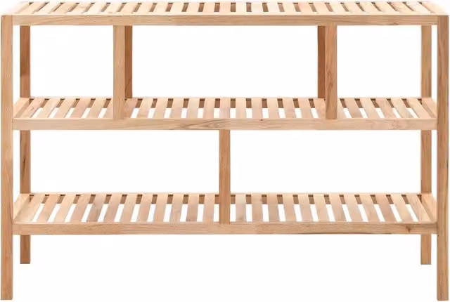 Scaffale da Bagno in Legno Massello di Noce 100x40x65 cm 247100