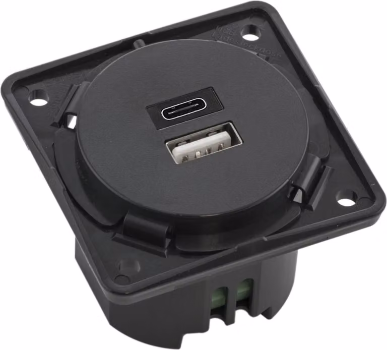 BERKER Integro Presa di ricarica USB USB-A, USB-C antracite opaco