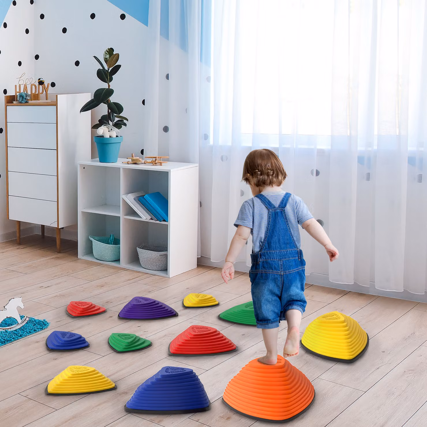 Set di 11 Trittsteine AIYAPLAY Multicolore con Design Antiscivolo per Interni ed Esterni – 2
