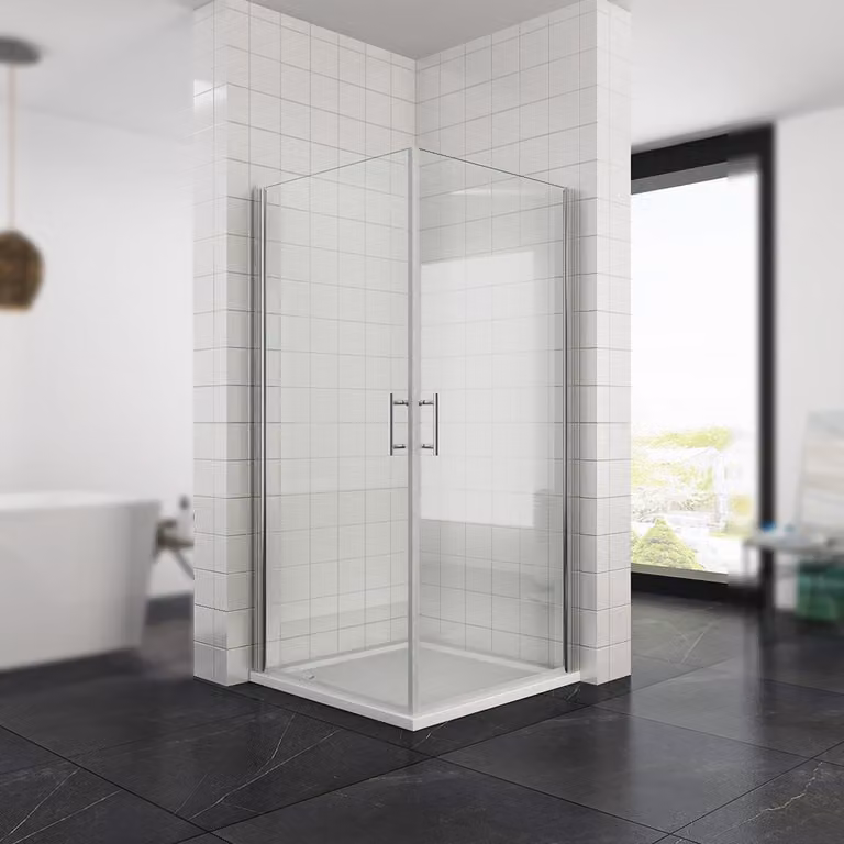 SONNI Cabina doccia angolare Nano Doccia Porta girevole Pannello doccia Parete doccia 86x86x185cm