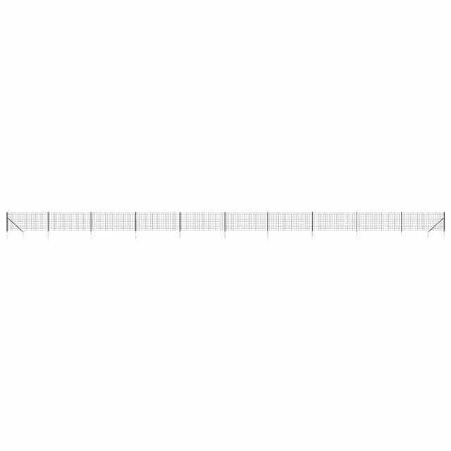 Recinzione da Giardino | Recinzione Metallica con Picchetti Ancoraggio Verde 1,1x25 m