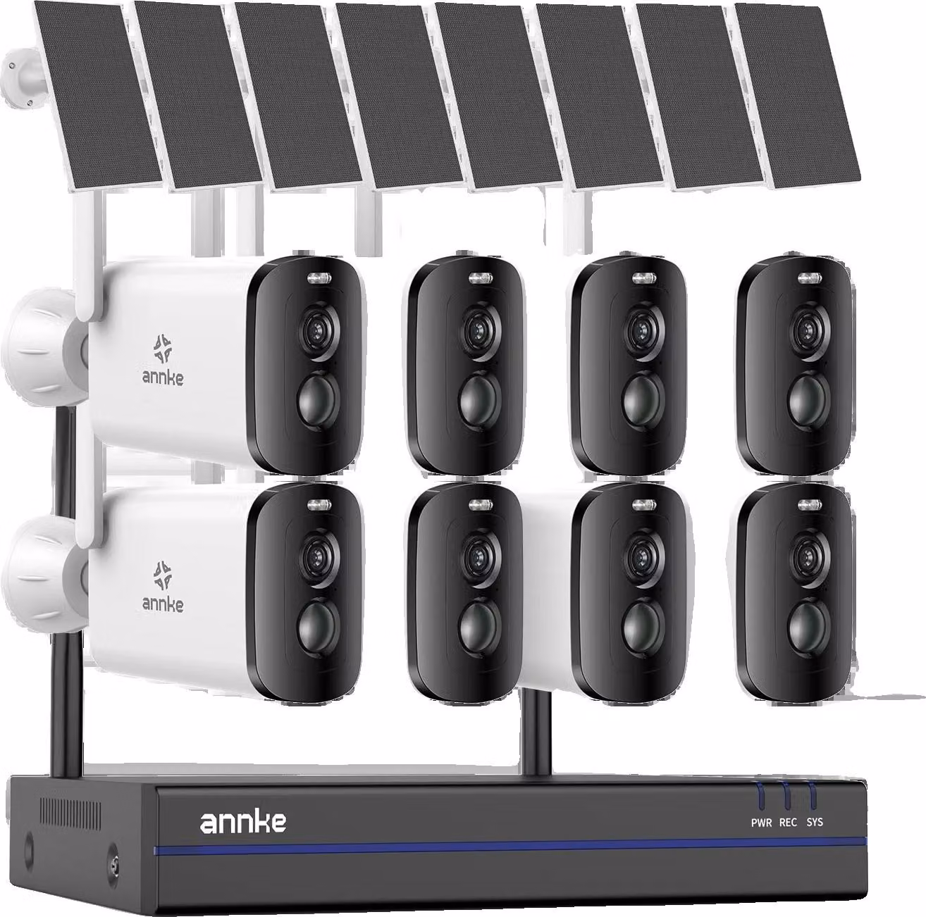 Sistema di videosorveglianza, risoluzione 4MP, visione notturna, 16 canali, 8 telecamere, nessuna
