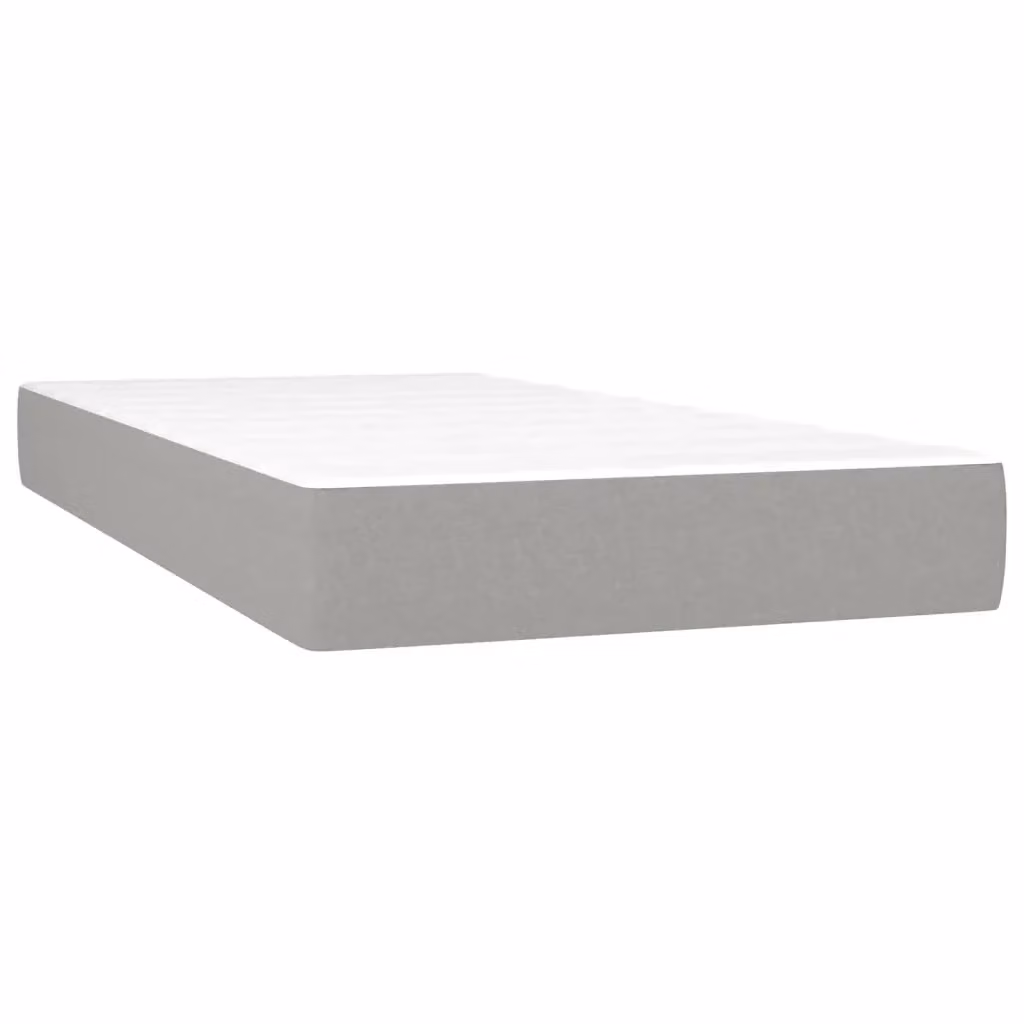Materasso Ibrido vidaXL in Tessuto Grigio e Bianco L: 100 cm, P: 190 cm, H: 20 cm