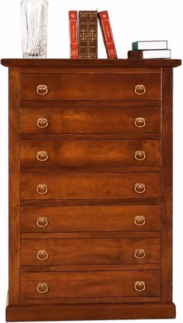 Cassettiera con 7 cassetti in stile arte povera Mobili 2G colore noce L: 87 cm, P: 45 cm, H: 127 cm – 4
