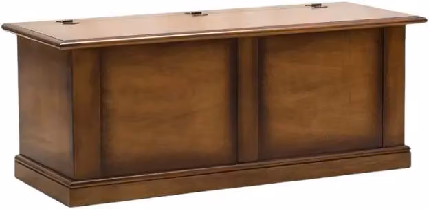 Cassapanca arte povera in legno tinta noce bassano 120x42x50 - Mobili 2G