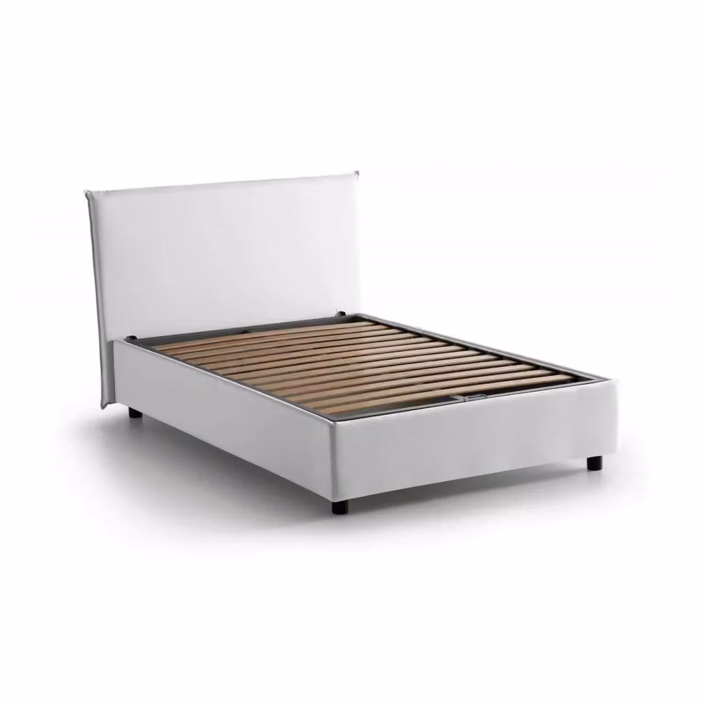 Letto Piazza e Mezza Sfoderabile Anyta di Talamo Italia, Bianco, L/P/H: 120 x 200 x 35 cm – 2