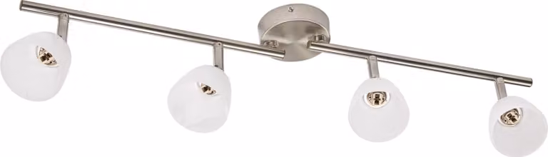 OSRAM Spot Cup Lampada da parete 4xG9 nichel spazzolato, faretto in vetro alabastro regolabile, soggiorno, corridoio, metallo