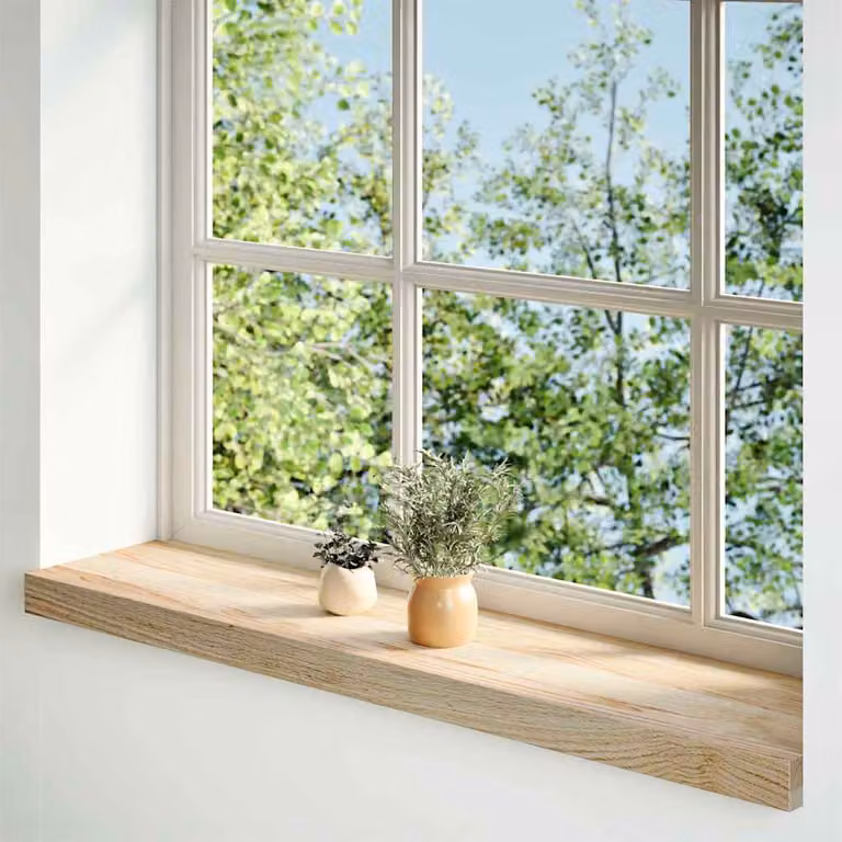 Davanzali 2 pz Non Trattati 70x20x2 cm Legno Massello di Rovere