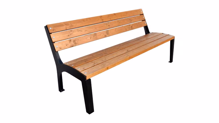 Panchina urbana Panchina in legno Legno Diversi colori Design moderno Mogano