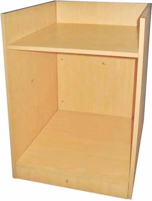Banco Cassa TB60 Monster Shop in Laminato Acero con Vano Portaoggetti e Ripiano POS, Colore Beige e Marrone, L: 120 cm, P: 60 cm, H: 90 cm