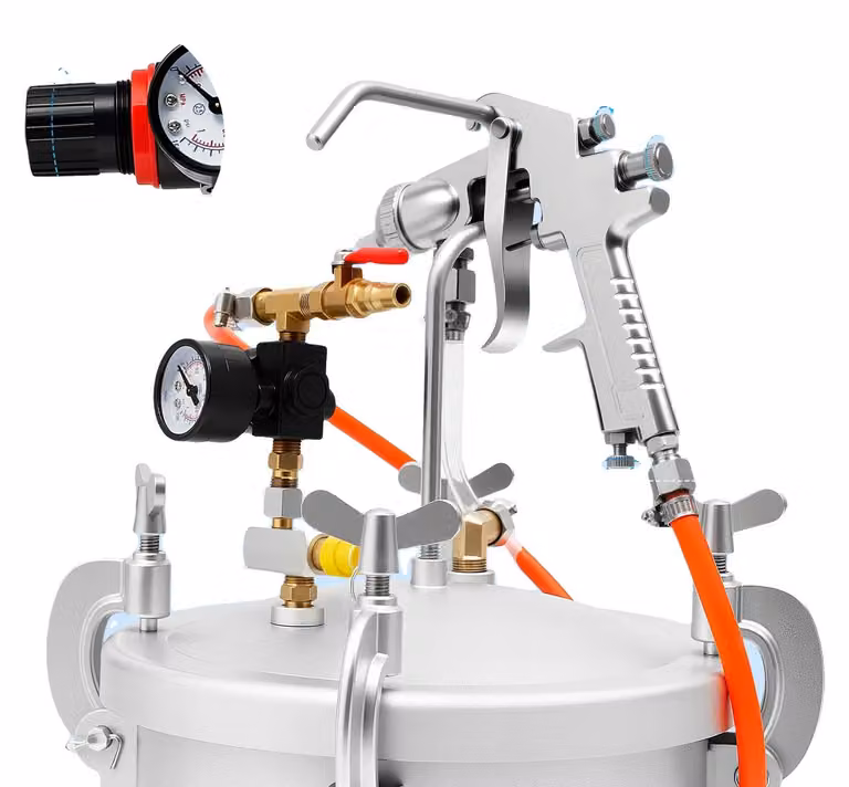 Sistema di nebulizzazione per vernici, con una capacità di 10 litri, pressione di 45-60 PSI, ugello robusto, compatibile con acquerelli e coloranti
