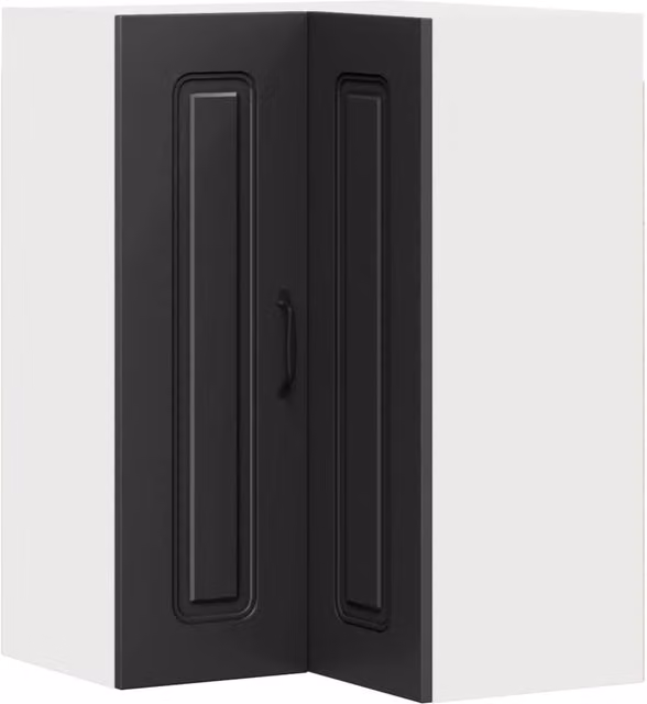 Mobile angolare da cucina moderno HELLOSHOP26 in legno composito nero L/P/H: 57 x 57 x 80 cm