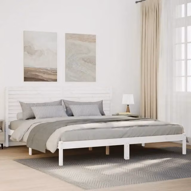 Giroletto Extra Lungo senza Materasso Bianco 180x220cm Massello 3309318