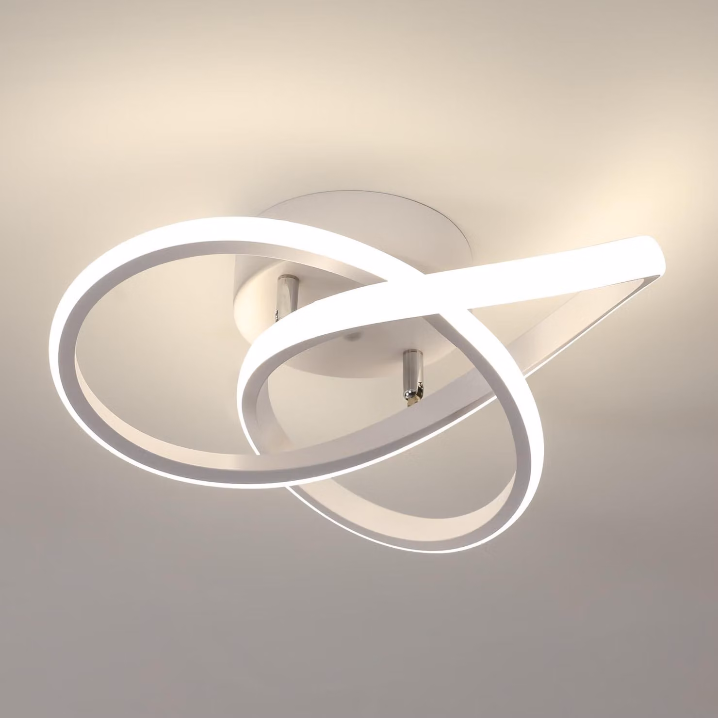 Lampada a soffitto LED, 30W, 3375LM. Lampada da soffitto moderna, realizzata in alluminio, ideale per soggiorno, camera da letto, corridoio, cucina, balcone. Colore: bianco. Luce naturale a 4500K. Diametro: 30 cm
