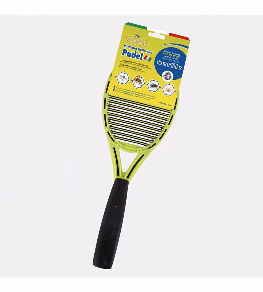 Sandokan Racchetta Elettronica Antizanzare Padel 43x15 cm