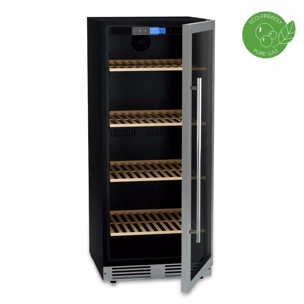 Cantinetta per vino Les Petits Champs CAVCE160, capacità 160 bottiglie (333L), termoelettrica, Argento, L: 59,5 cm, A: 139 cm, P: 69 cm – 2
