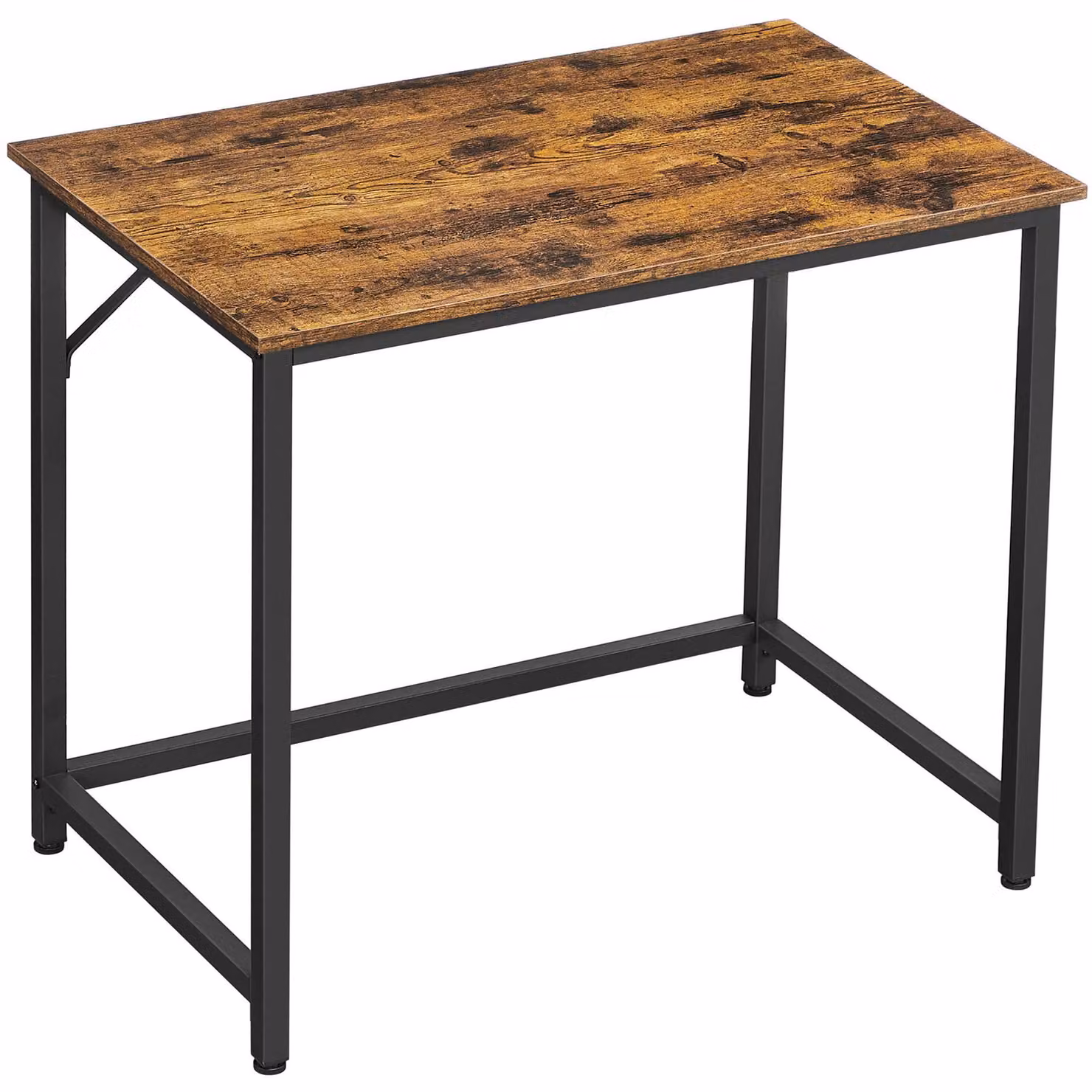 Scrivania - Leobert - Marrone Rustico/Nero - 80 X 50 X 75 Cm