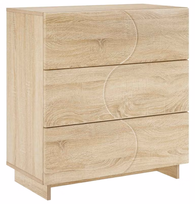 Mobile contenitore Sonoma in legno impiallacciato, dimensioni 70 x 38 x 75 cm