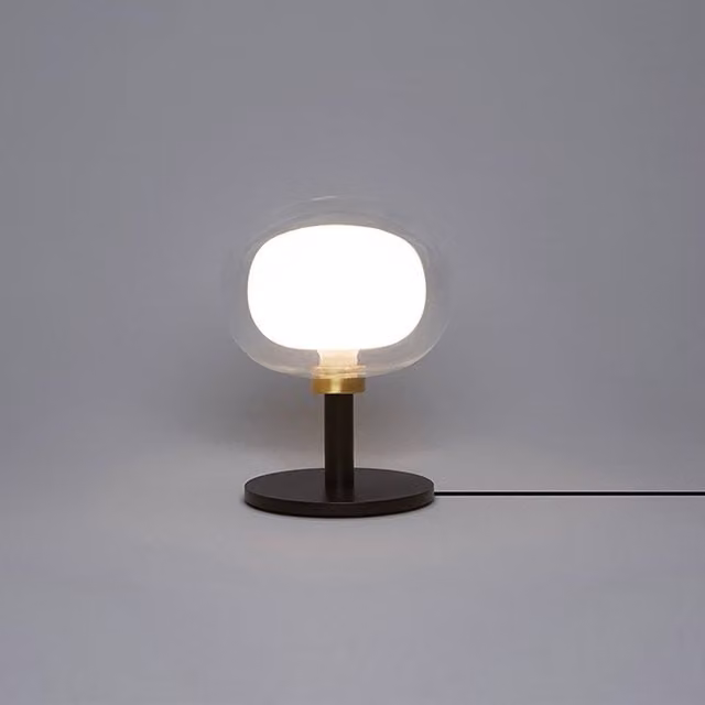 Lampada da tavolo Tooy Nabila 552.32 in vetro trasparente e metallo con luce LED bianco caldo