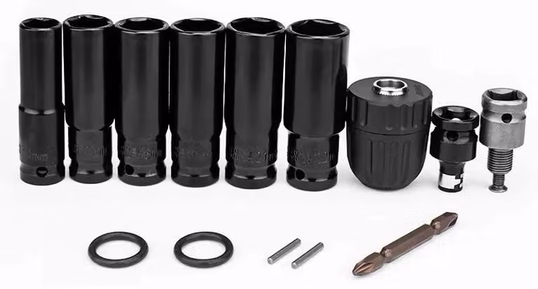 Kit adattatore per presa elettrica per avvitatore elettrico, set in metallo resistente, compatibilità versatile, come mostrato