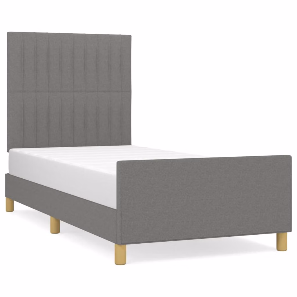 Giroletto senza Materasso Grigio Scuro 90x200 cm Tessuto