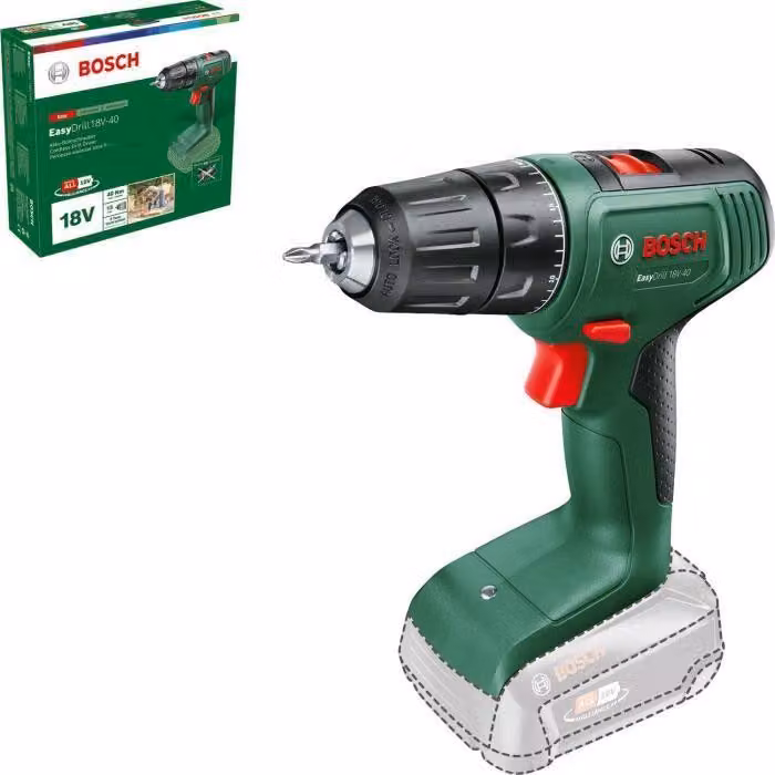 Trapano avvitatore Bosch EasyDrill 18V-40, mandrino da 13 mm, 2 velocità, senza batteria