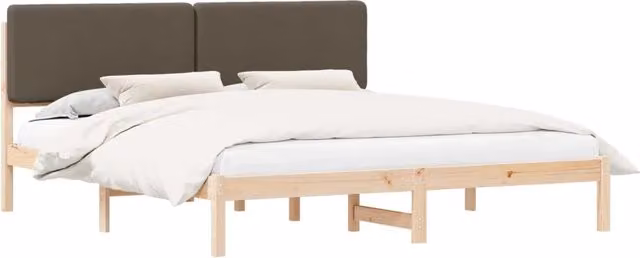 Letto matrimoniale | Letto per adulti | Letto con Testiera Rivestita Talpa 180 x 200 cm Pino massello