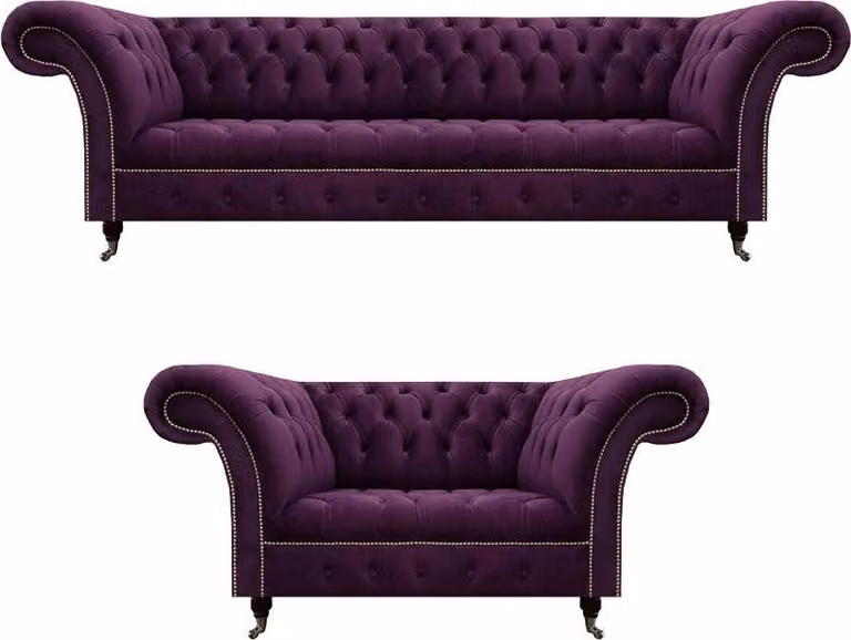 Modern Design Möbel 2x Sofas Polstermöbel Sofagarnitur Wohnzimmer