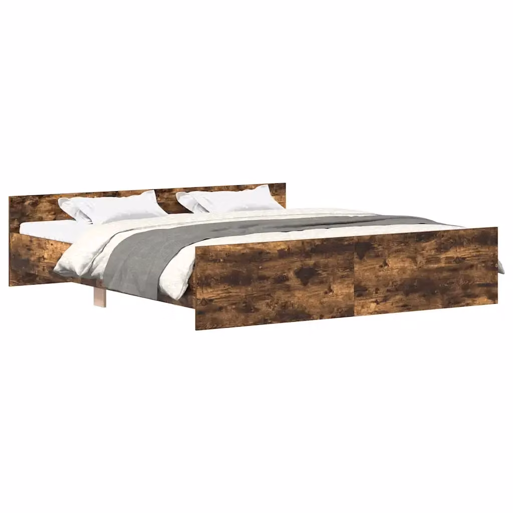 Letto con testiera e pediera vidaXL in legno di pino color marrone L: 180 cm, P: 200 cm, H: 183 cm – 2