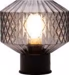 48195 Pauleen Gleaming Smoke lampada da tavolo max. 20 watt vetro fumé, vetro nero, metallo E27