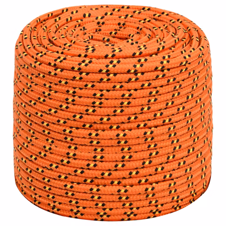vidaXL Corda multiuso in plastica arancione da 10 mm, lunghezza 250 m, carico massimo 646 kg