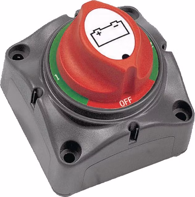 Interruttore per stacca batteria Bep di colore rosso a incasso – 1