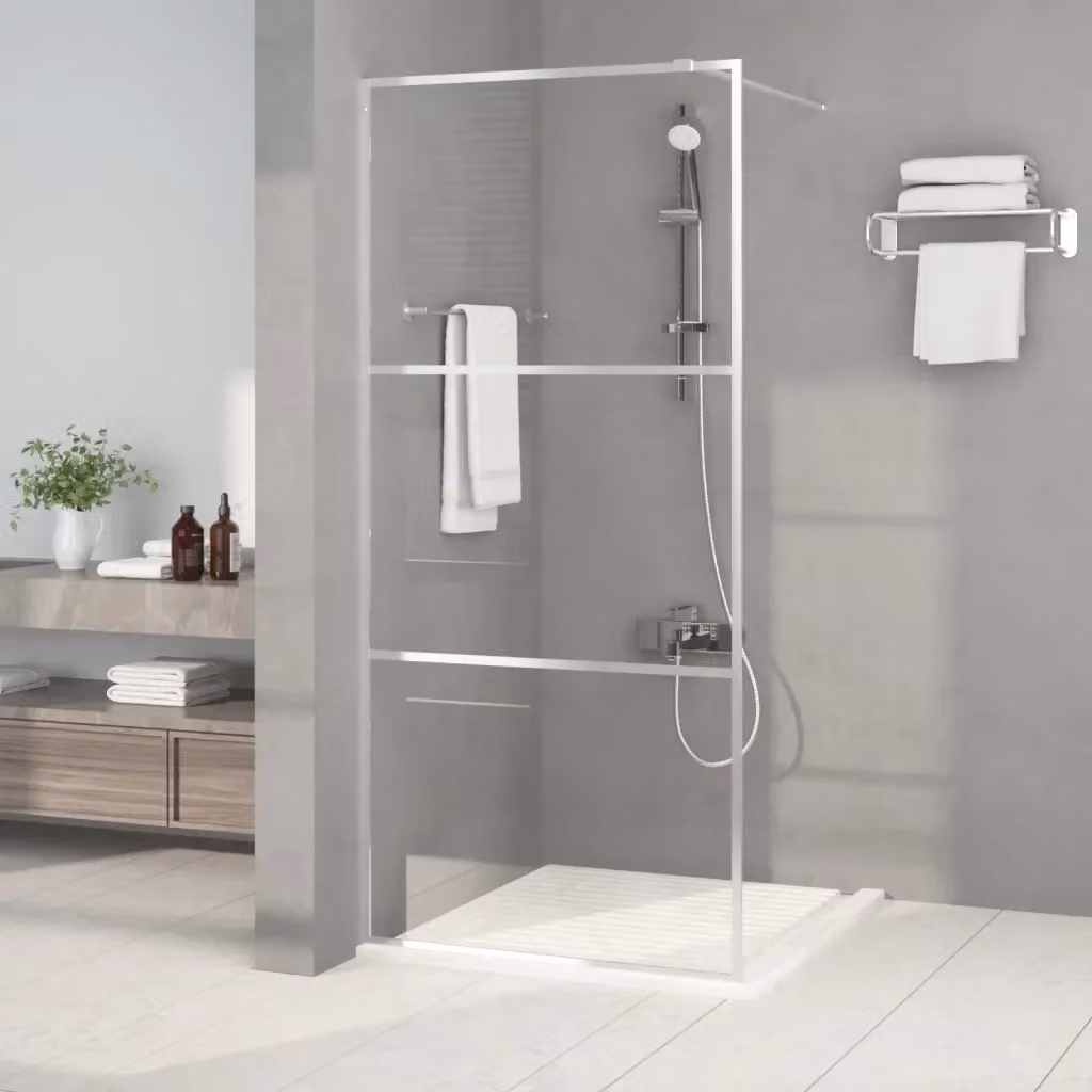 Parete Doccia Walk in DESIGN IN CFW1860417 in Vetro Trasparente e Argento L: 90 cm, H: 195 cm – 2