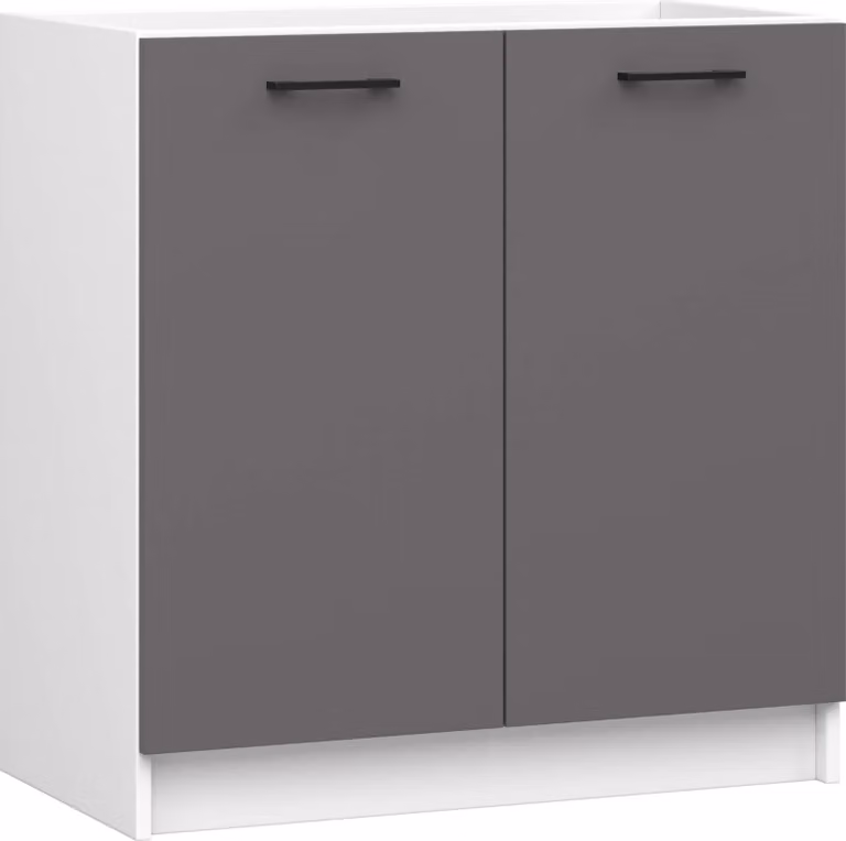 Akord Armadio Oliwia Con Piano In Bianco-Grigio Grafite 46X80X85 Cm