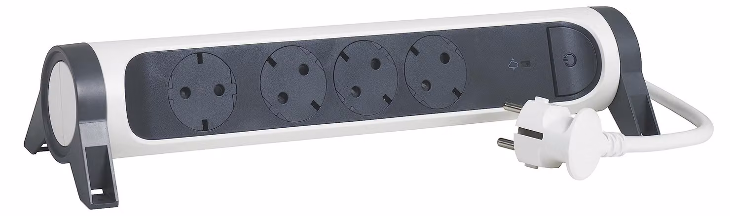 Presa girevole Legrand 4x prese, SPD, cavo da 1,5 m bianco-nero 694507