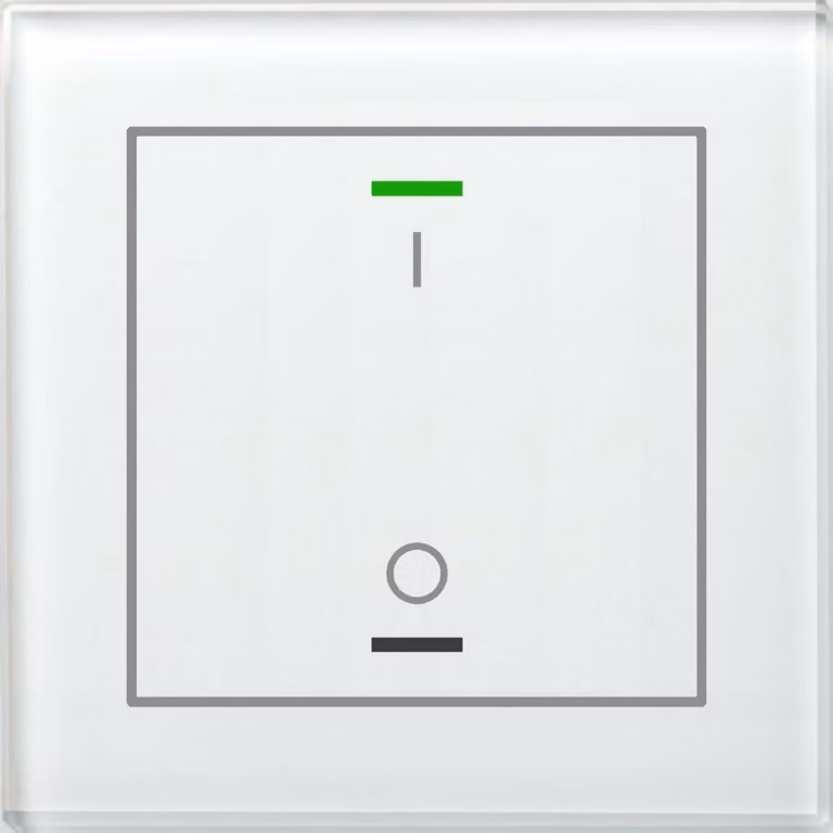 MDT BE-GTL1TW.B1 Pulsante in vetro II Luce 1gang RGB-W Sensore di temp. commutazione bianco (BE-GTL1TW.B1)
