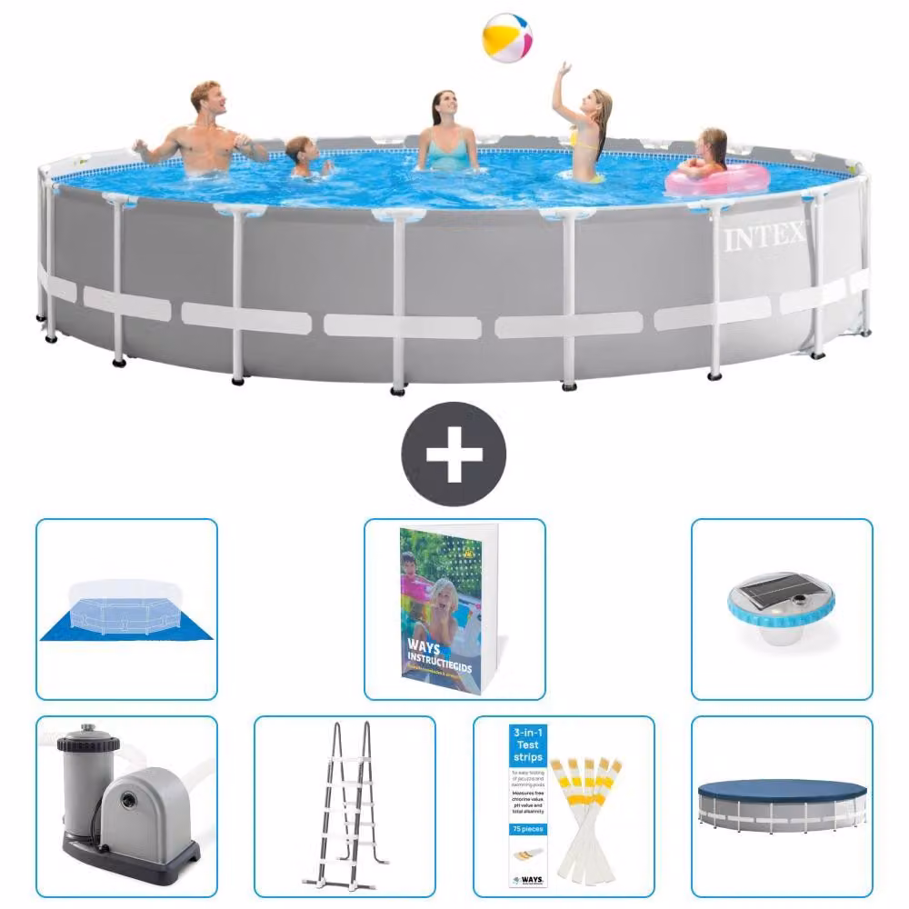 Struttura per piscina a forma di prisma - 610x132 cm - composta da 6 elementi - modello S596