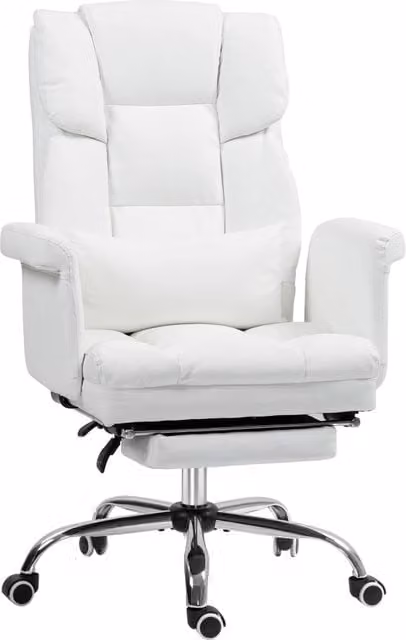 Sedia da ufficio, sedia ergonomica da scrivania con funzione reclinabile, cuscino lombare, sedia per computer regolabile in altezza con poggiapiedi,