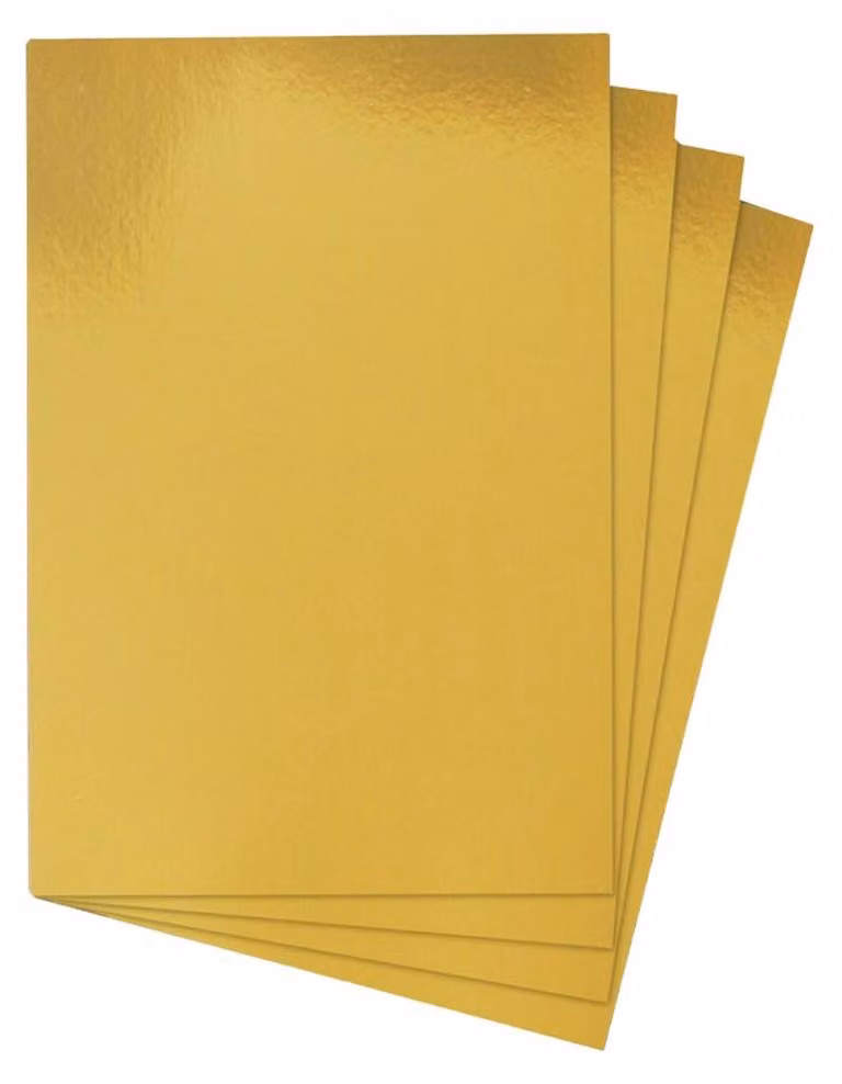 Carta dorata A4, 25 fogli, metallizzata, color oro