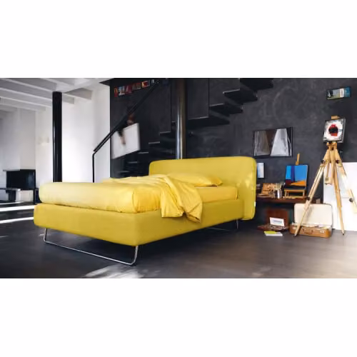 Letto matrimoniale imbottito con piede a slitta Doxy Wide - Noctis