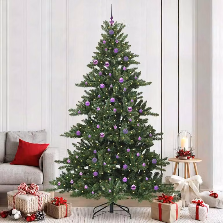 Maison Exclusive - Albero di Natale artificiale pieghevole, verde, 240 cm, in PVC e acciaio